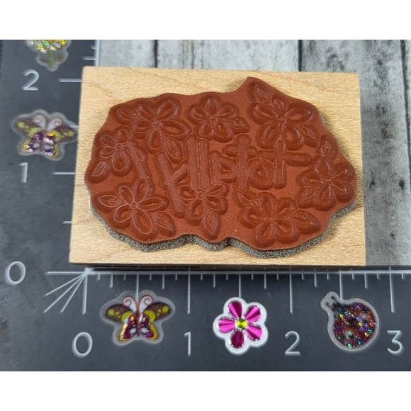 Penny‎ Black Totally Flowers 2440E 2002 Rubber Stamp Wood #Q101 - Picture 2 of 4